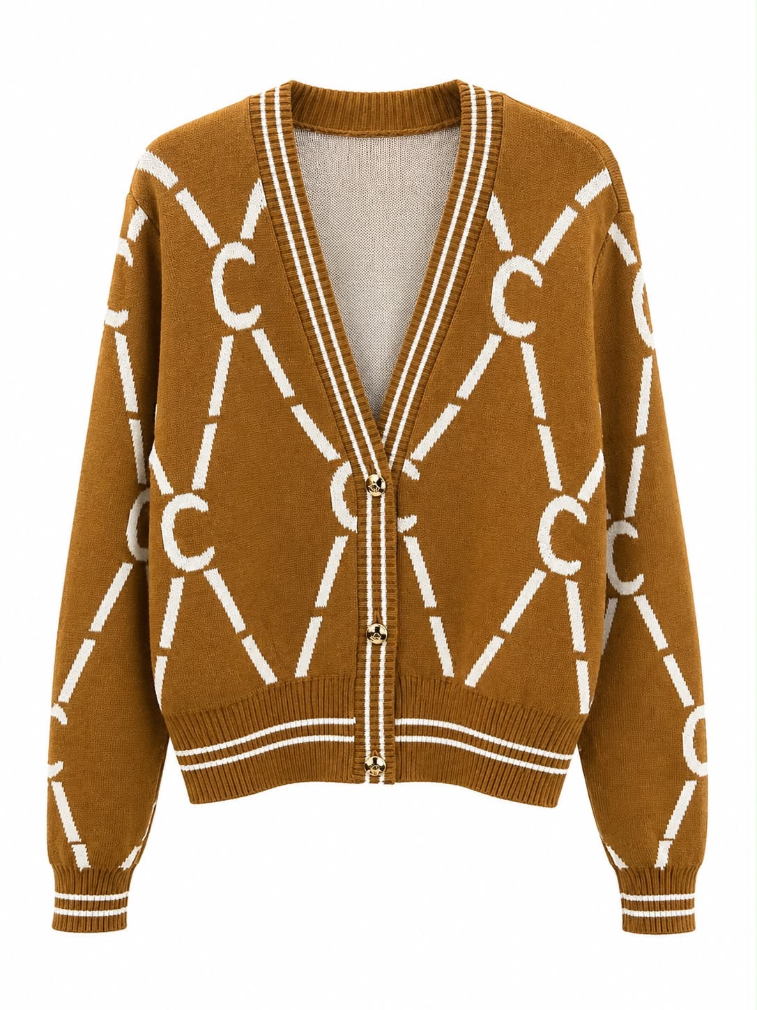 Cardigan Tricô Jacquard