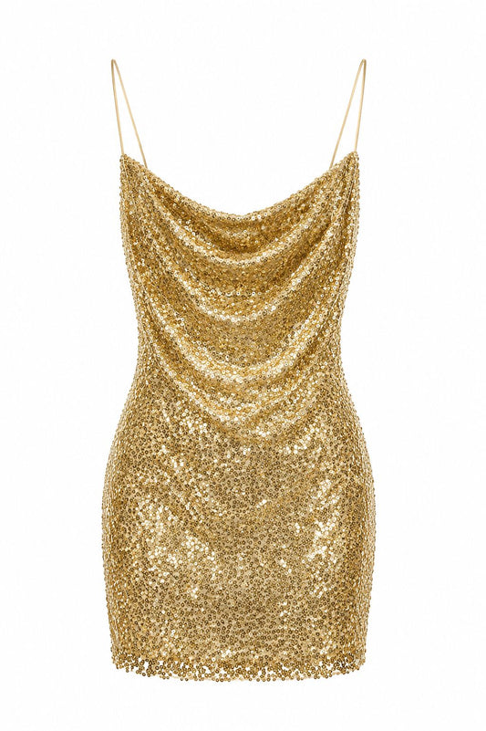 Vestido Paete Ouro