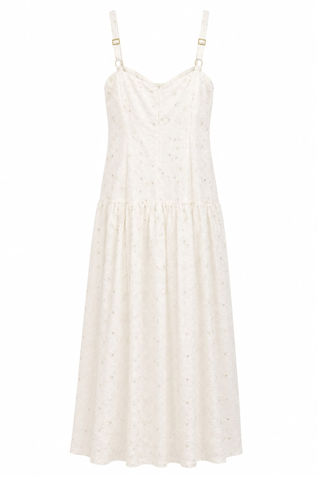 Vestido Lase Bordado Detalhes Ouro