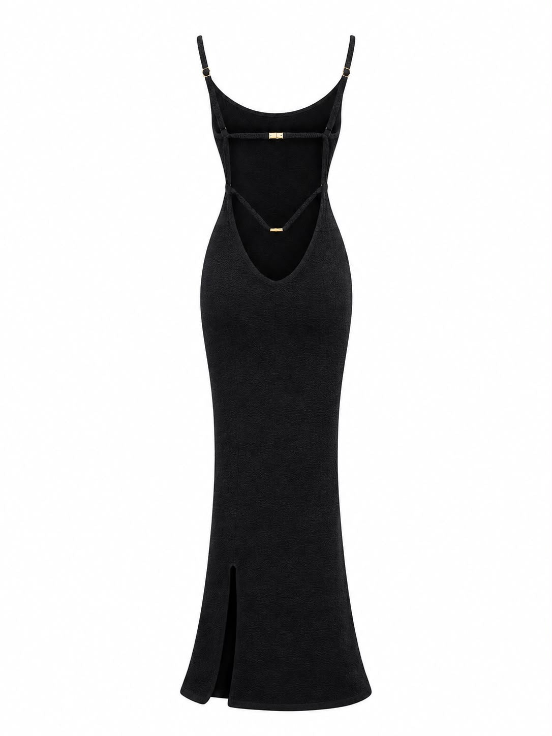 Vestido Bossa Texturizado Costas Abertas