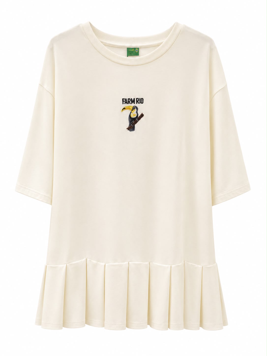 Vestido Curto com Pregas Tucano