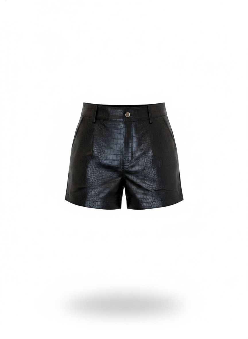 Short Couro Eco Croc