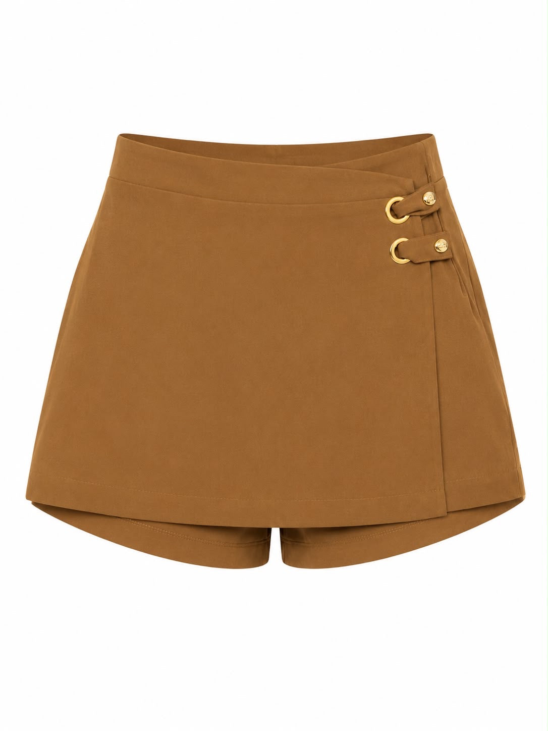 Short Saia Detalhes em Dourado