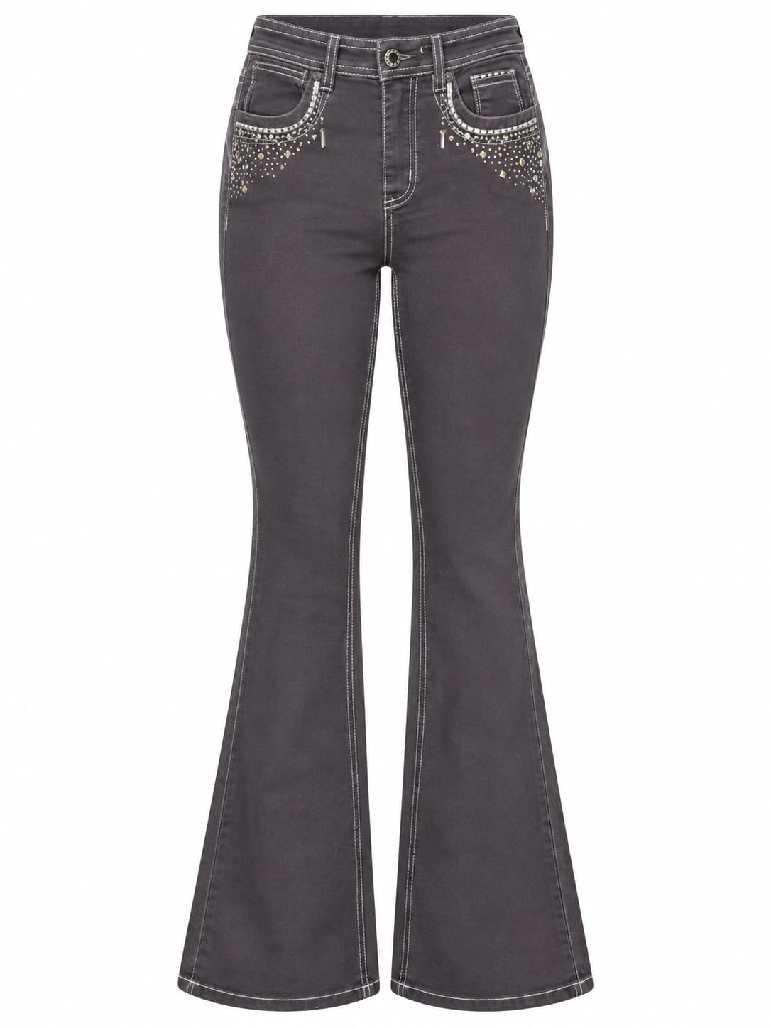 Calça Jeans Flare Crystal