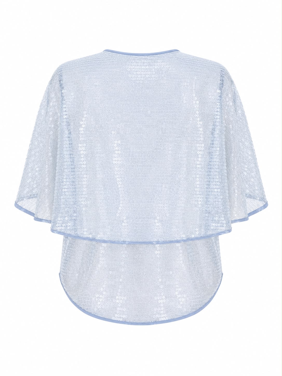 Blusa Capa Aquamarine Paetê