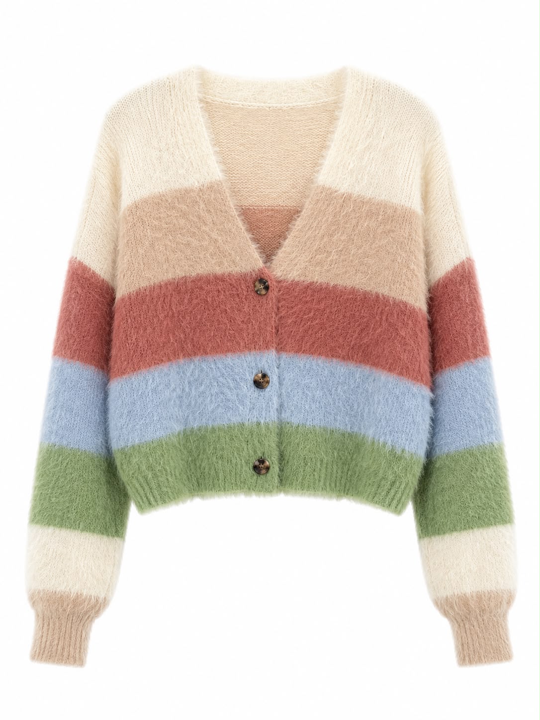 Cardigan Tricot Pelinho Listrado