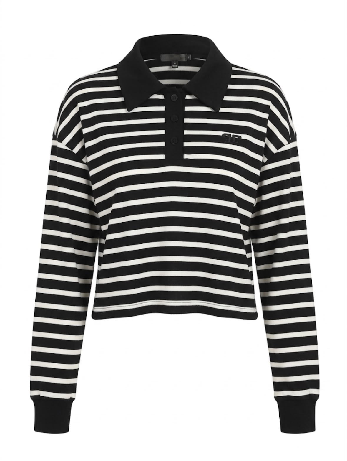 Blusa Polo De Malha Listrada