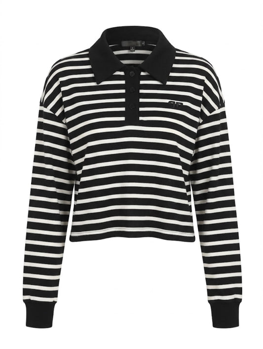 Blusa Polo De Malha Listrada