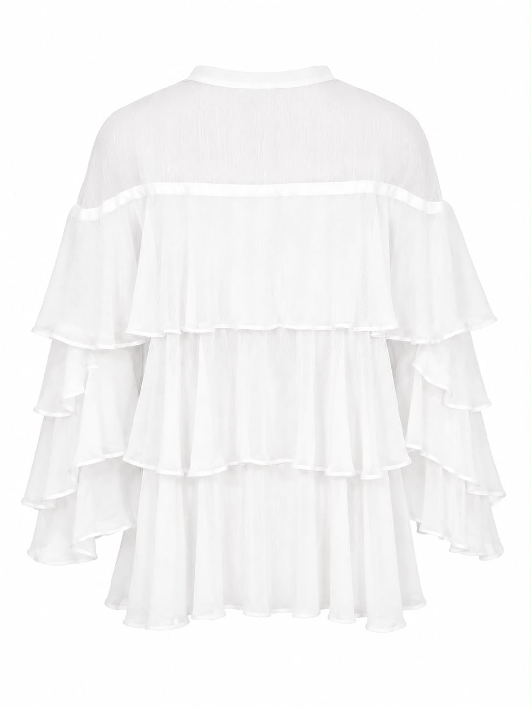 Bata de Babado Transparencia Capri