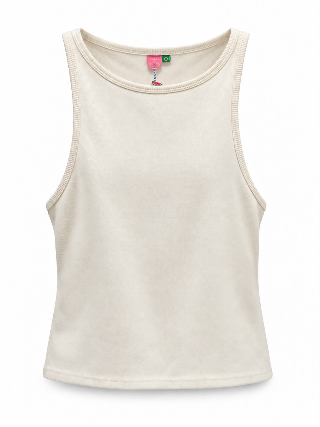 Regata cropped Lopz, blusa feminina sem mangas em tecido leve e modelagem ajustada
