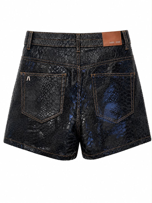 Short Jeans Basic Texturizado Croco