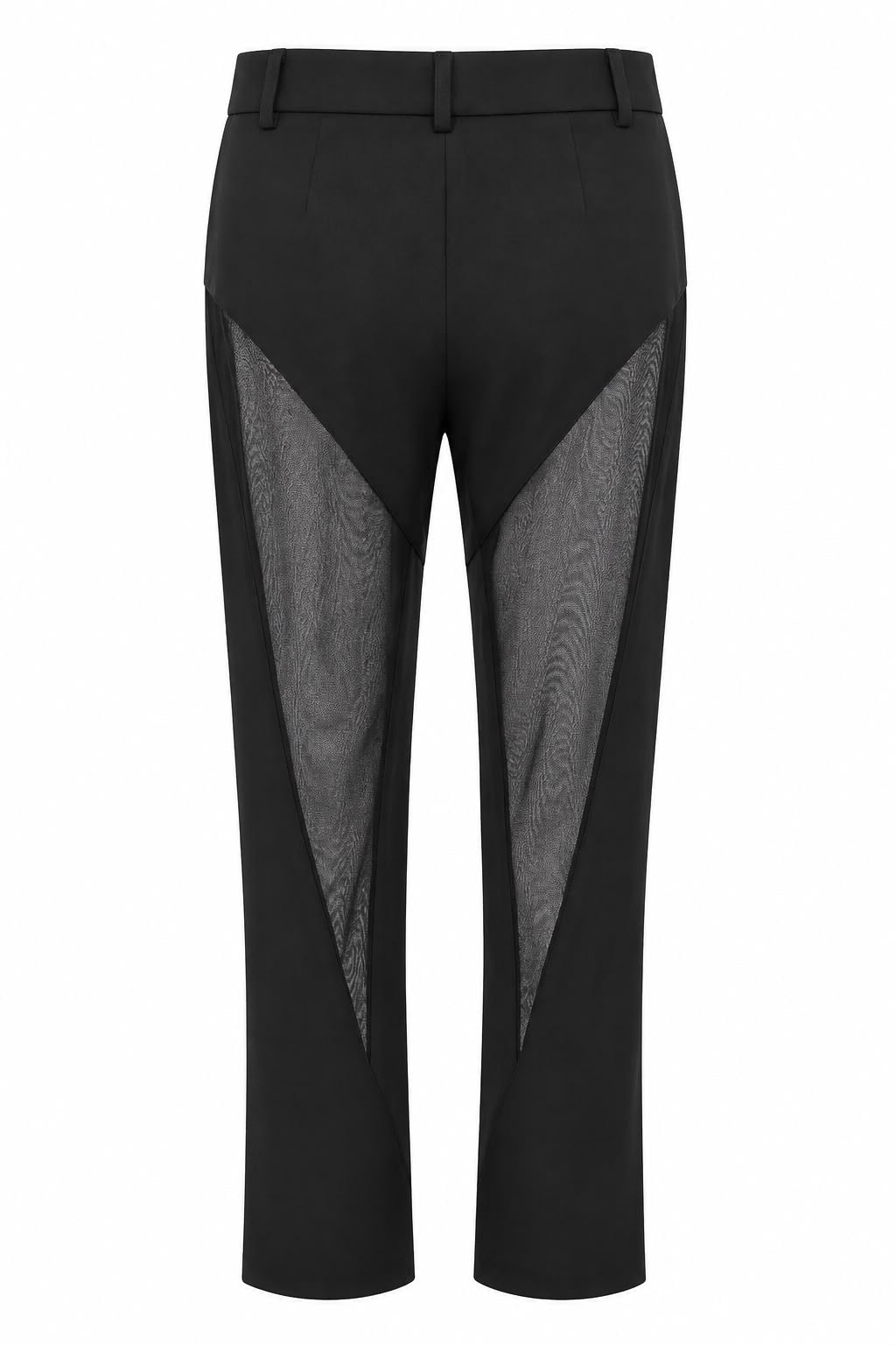 Calça Boca de Sino com Pregas em Tule