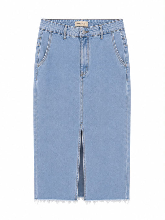 Saia Jeans Super Mídi High