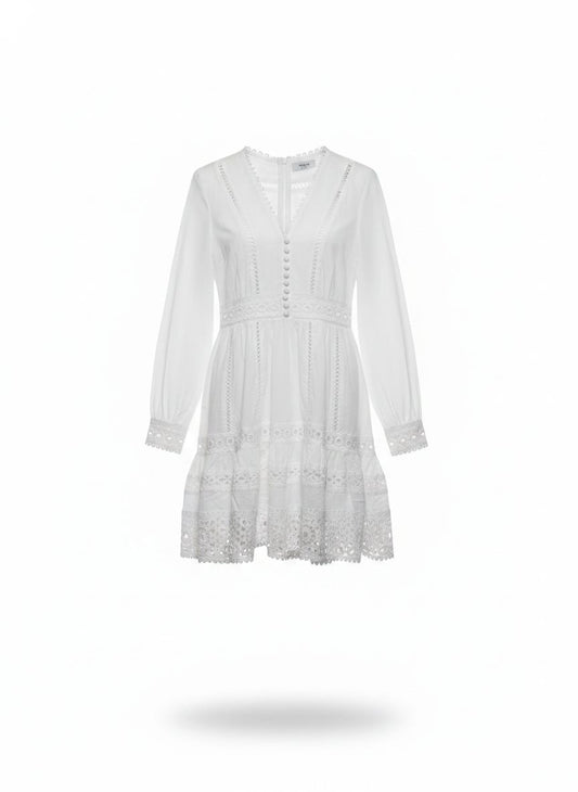 Vestido Babado De Lese