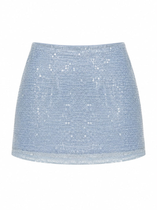 Saia Curta Aquamarine Paetê