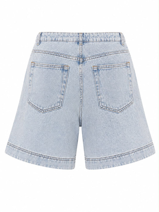 Bermuda Média Jeans Básica