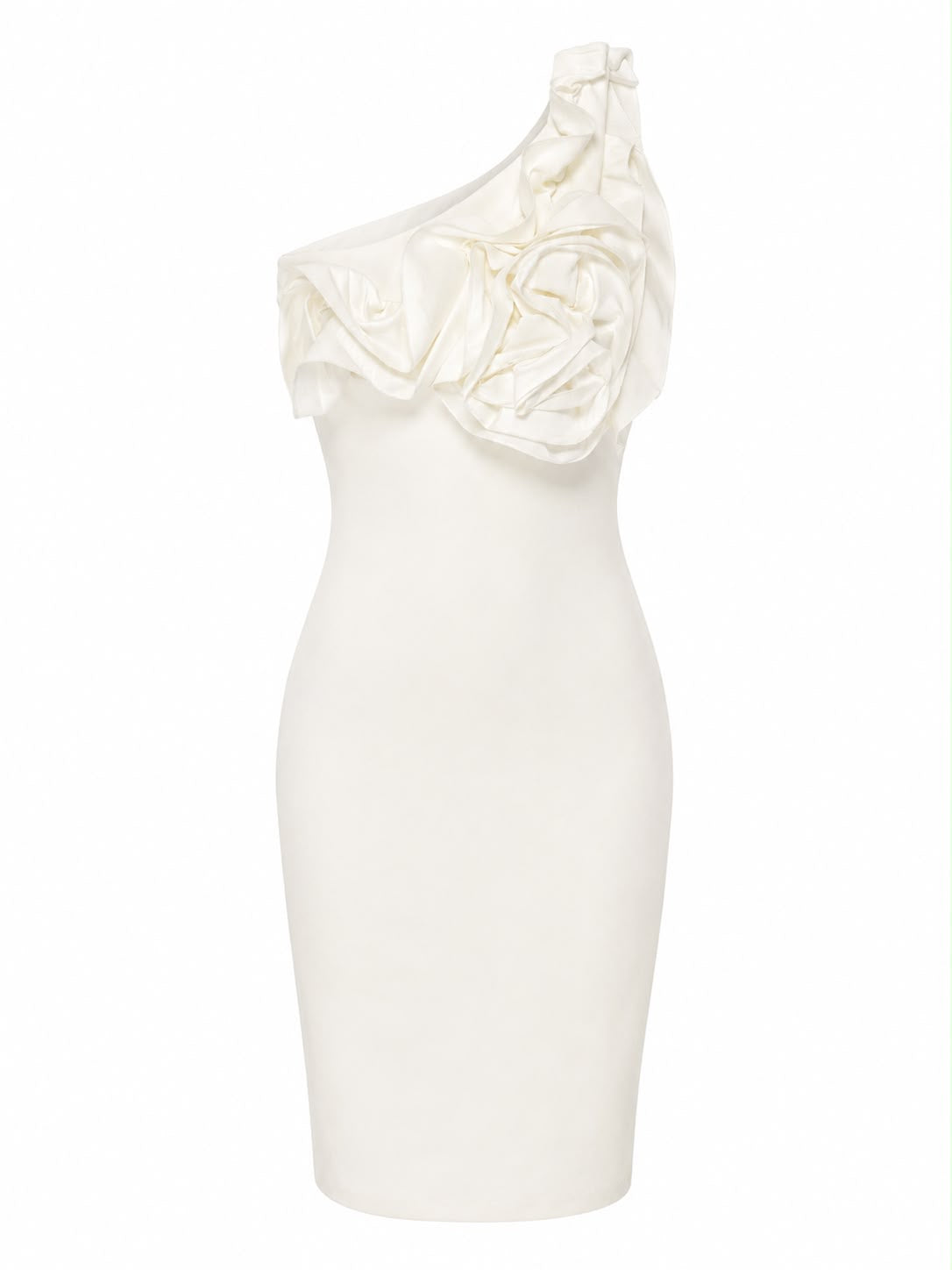 Vestido Curto com Floral no Busto