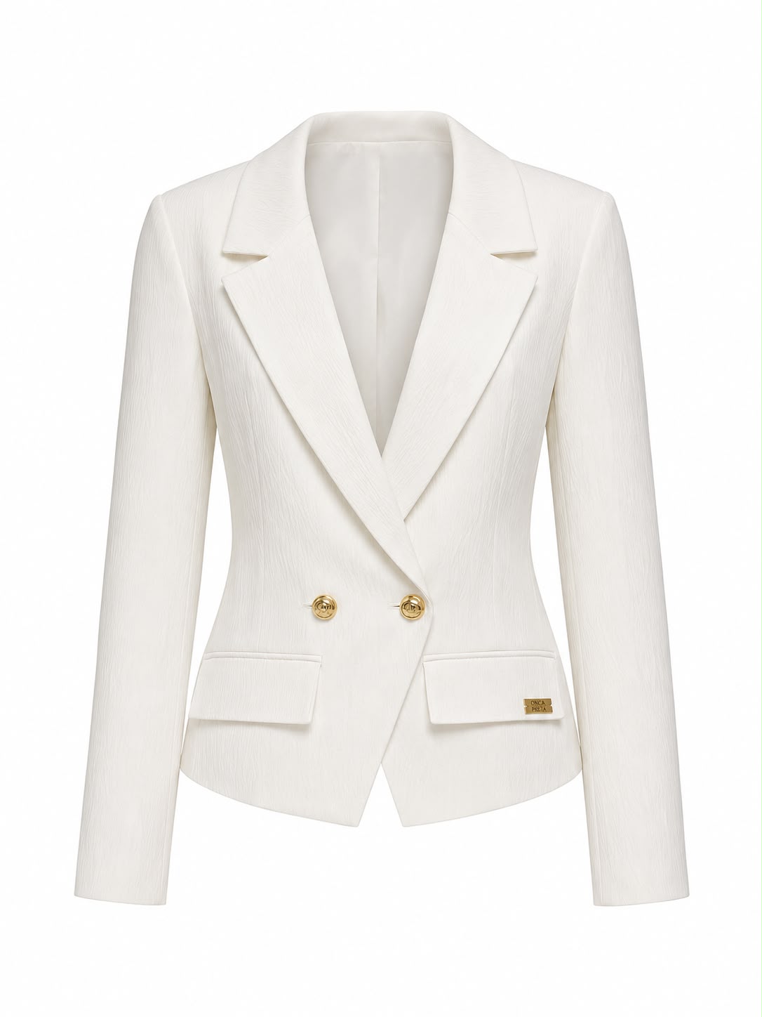 Blazer Detalhes Botão em Flor