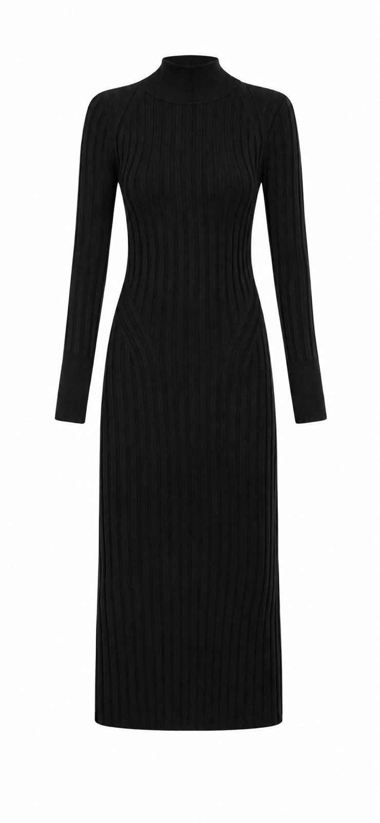 Vestido De Tricot Manga Longa
