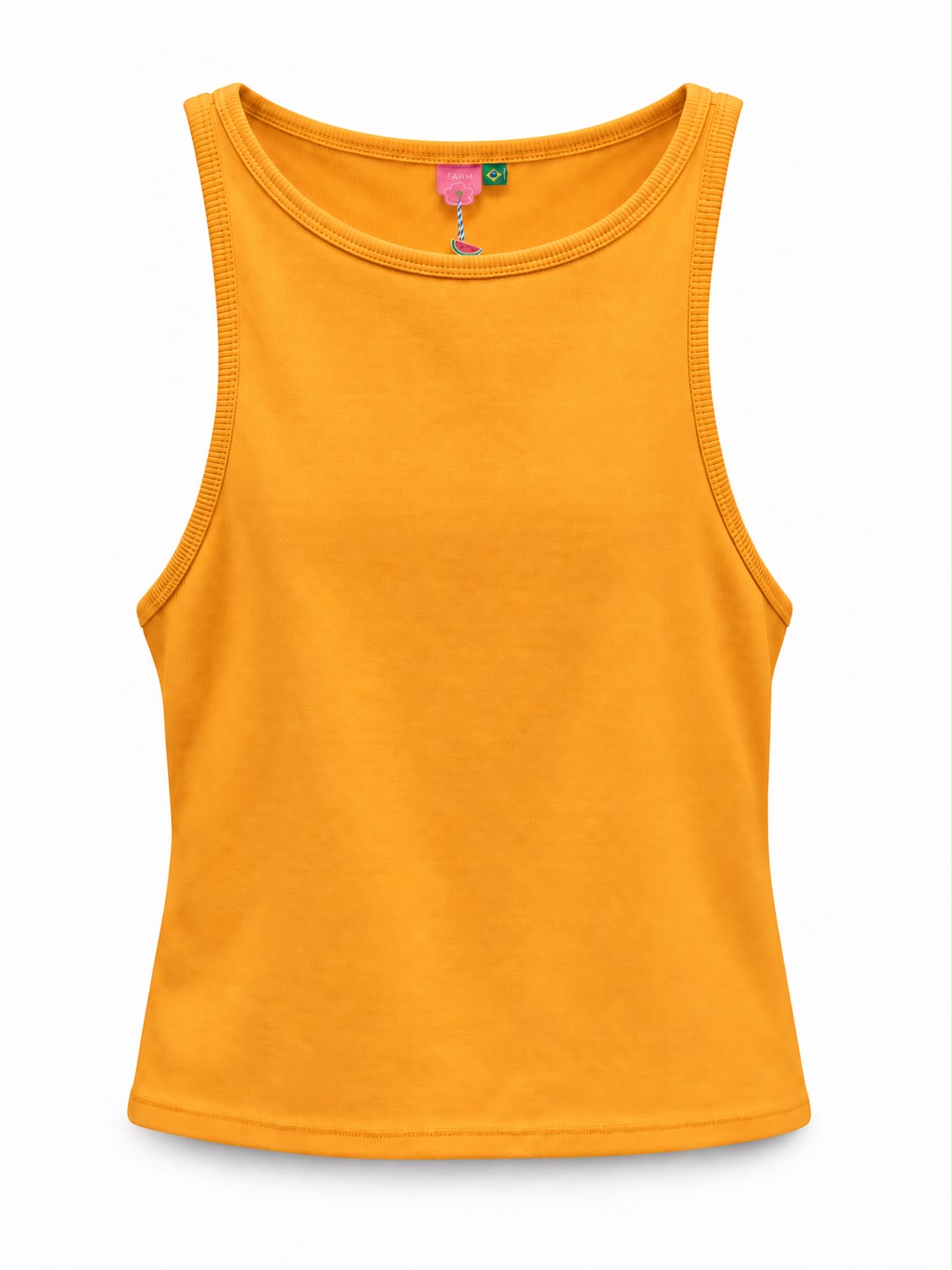 Regata cropped Lopz, blusa feminina sem mangas em design moderno.