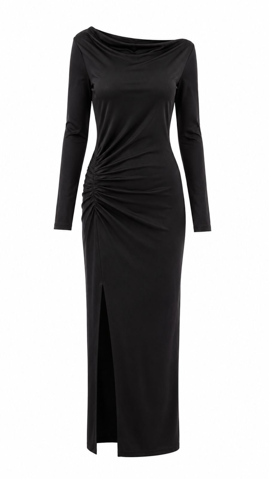 Vestido Longo Franzidos Frente