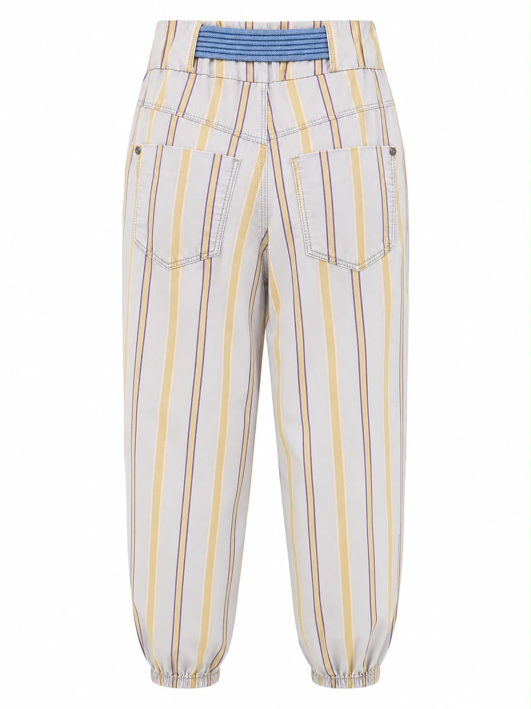Calça Sarja Stella Estampada em Listras