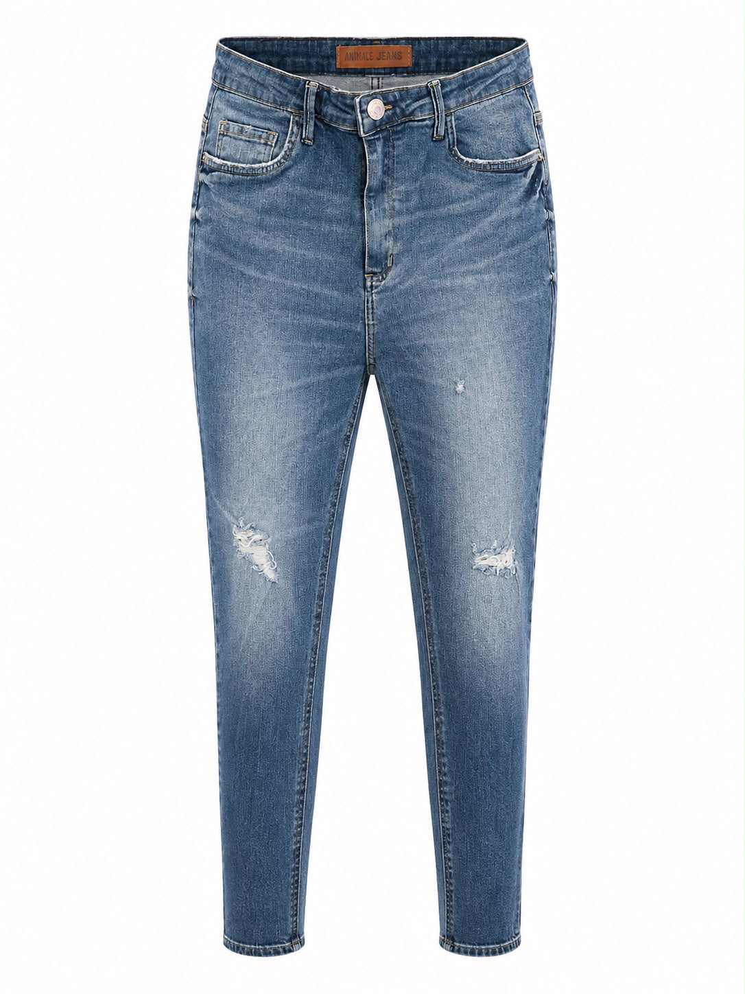 Calça Jeans Skinny Animale Desconstruida