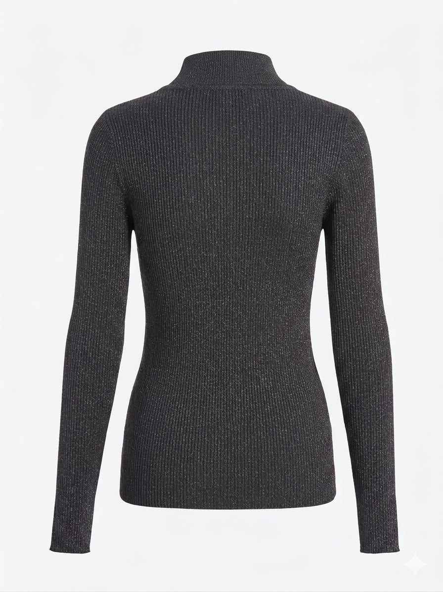 Blusa Lurex Manga Longa