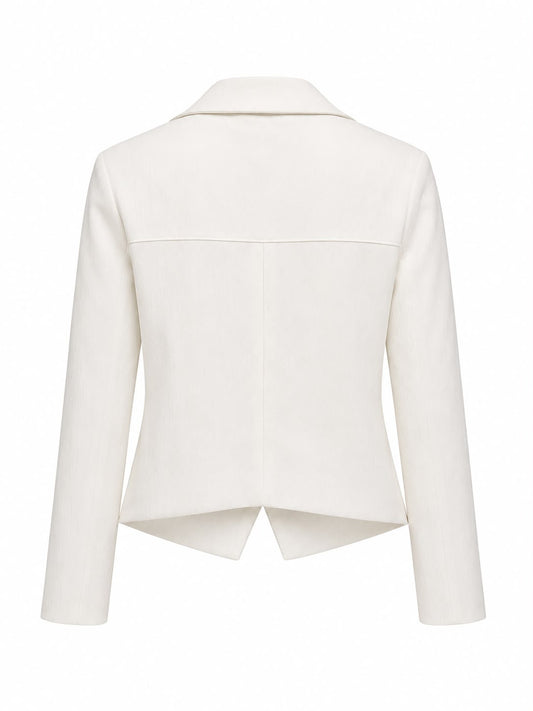 Blazer Detalhes Botão em Flor