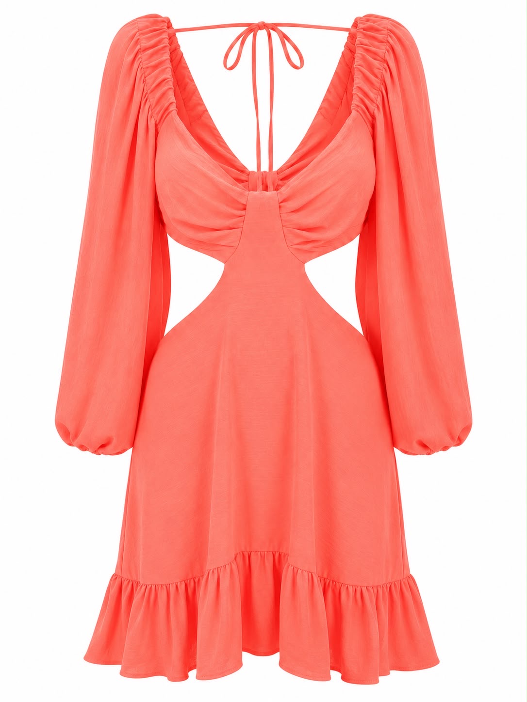 Vestido Curto com Cut Decotado