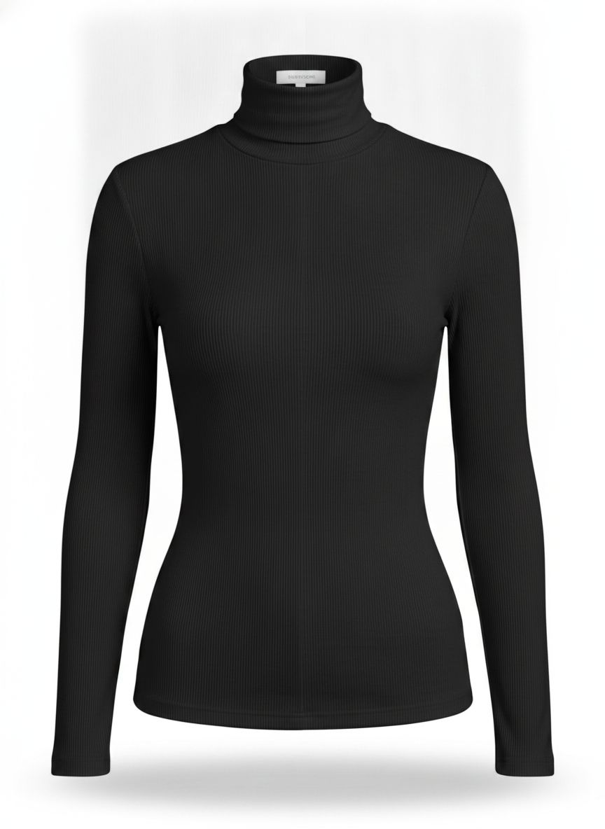 Blusa Gola Alta Manga Longa
