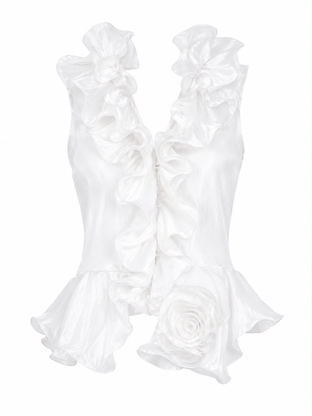 Blusa com Babado Frente Unica
