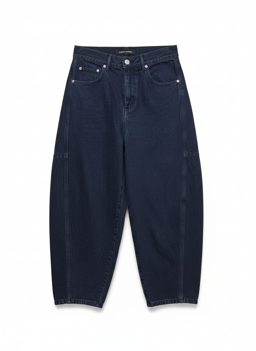 Calça Sarja Barrel C/  Pence