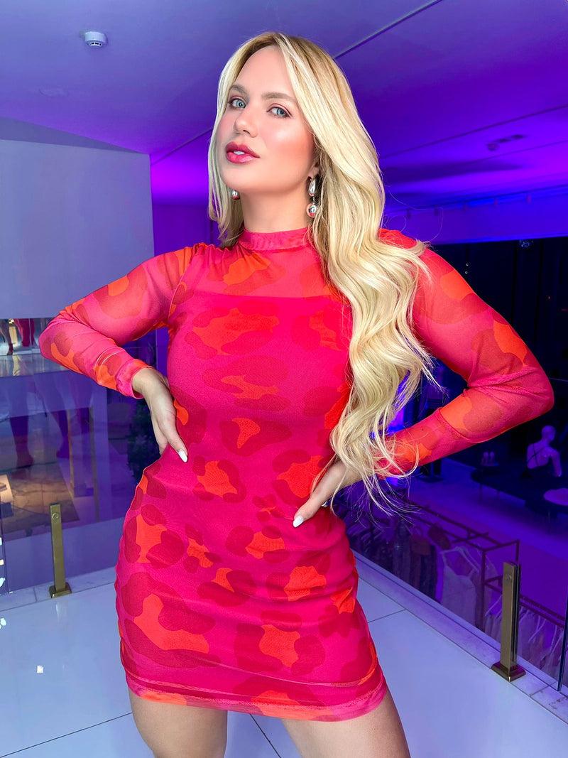 Vestido Curto em Tule Oncita Pink