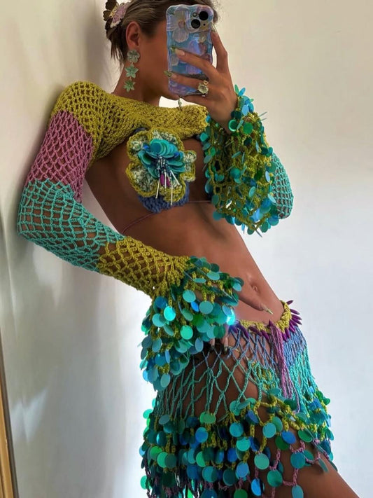 Conjunto Luanda  Em Crochê