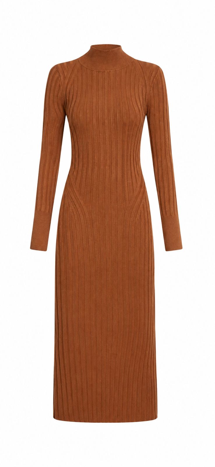 Vestido De Tricot Manga Longa