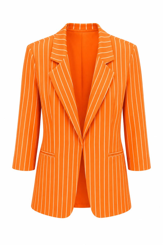 Blazer Linho Risca De Giz