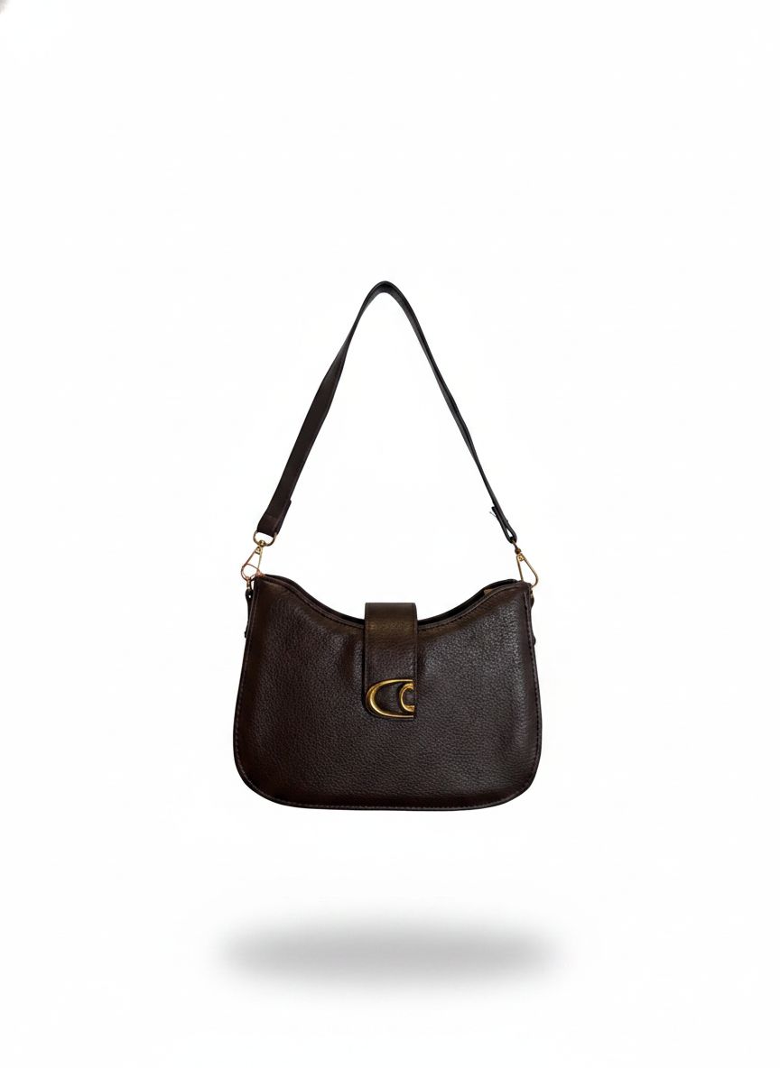 Bolsa feminina de couro ecológico Pandora da Wanessa Lopez Concept, com alça e detalhes elegantes.