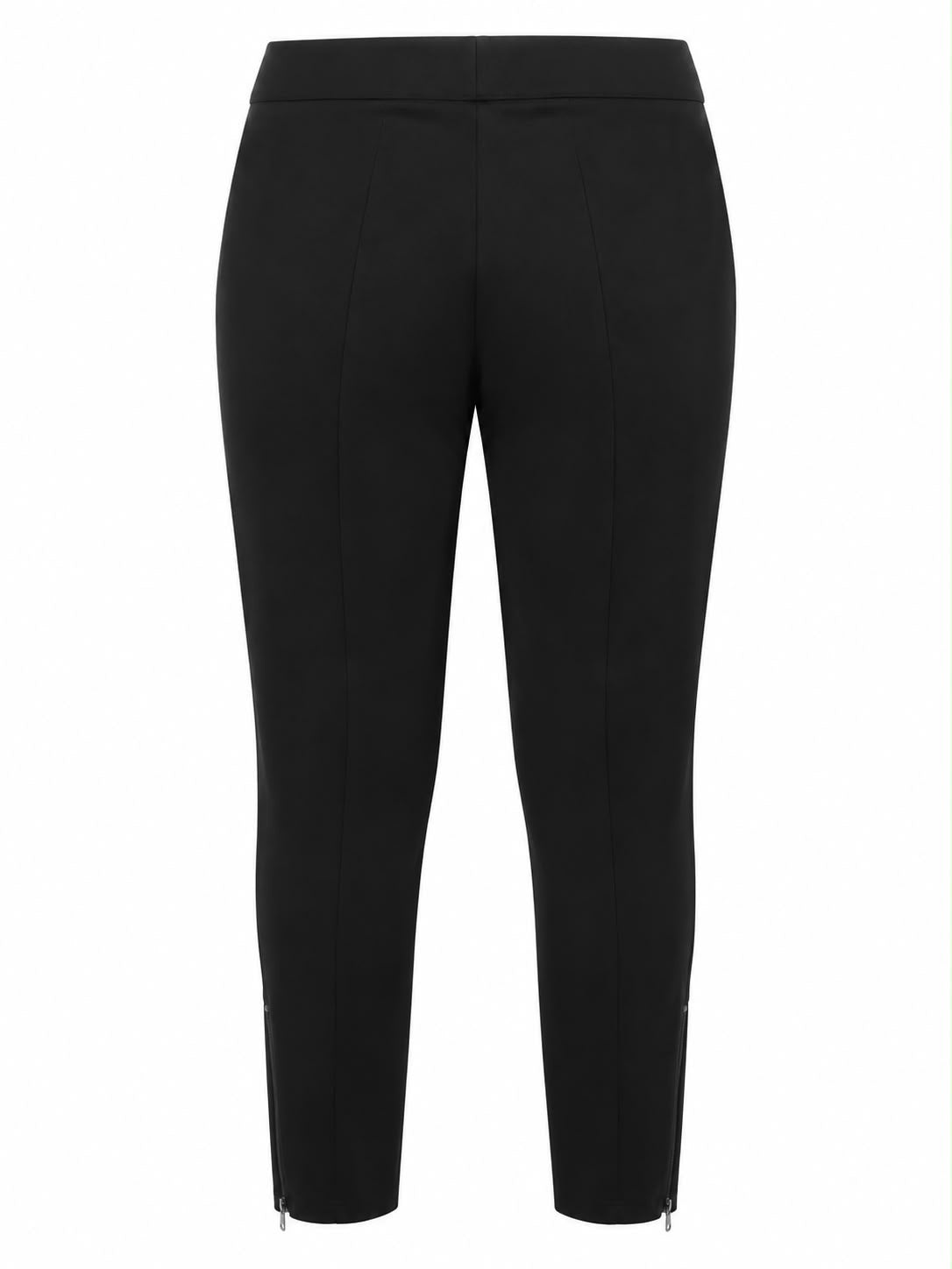 Calça Legging com Couro Recortes