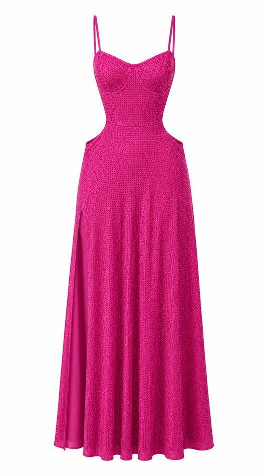 Vestido Com Fenda e Termocolante