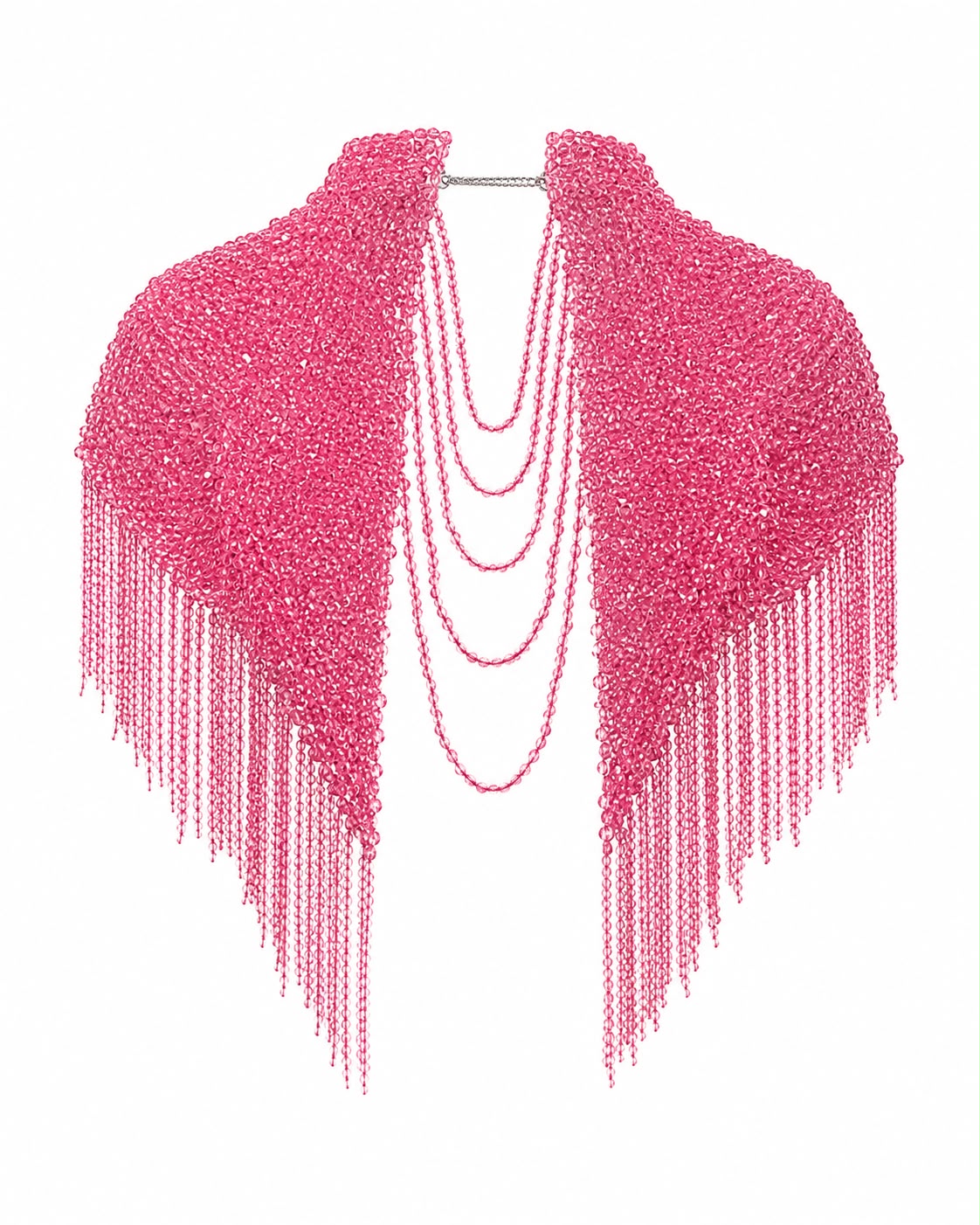 Top Brilho Capa Gola Rosa