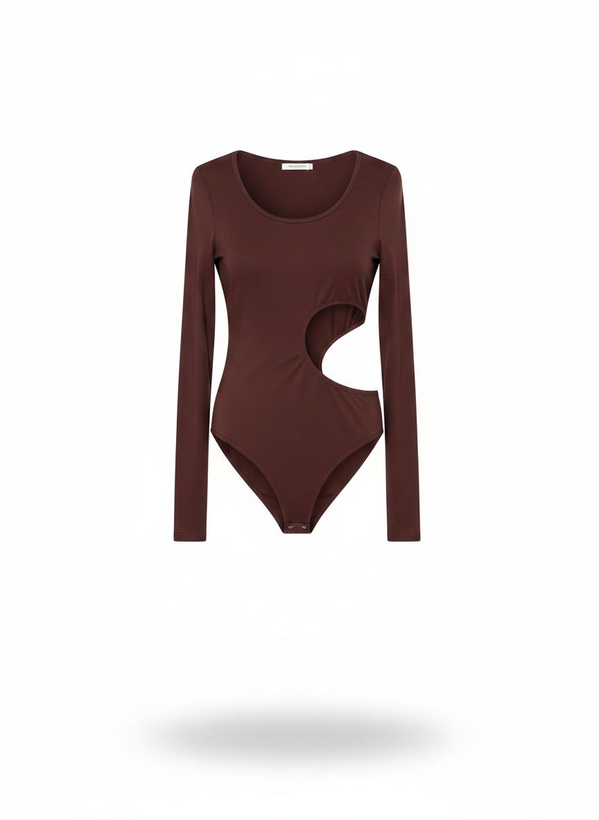 Blusa body recort lateral com manga da Wanessa Lopez Concept, detalhe lateral e mangas longas, modelo ajustado e elegante.