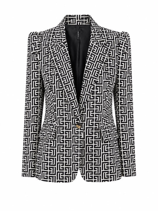 Blazer de Alfaiataria Estruturado Monograma