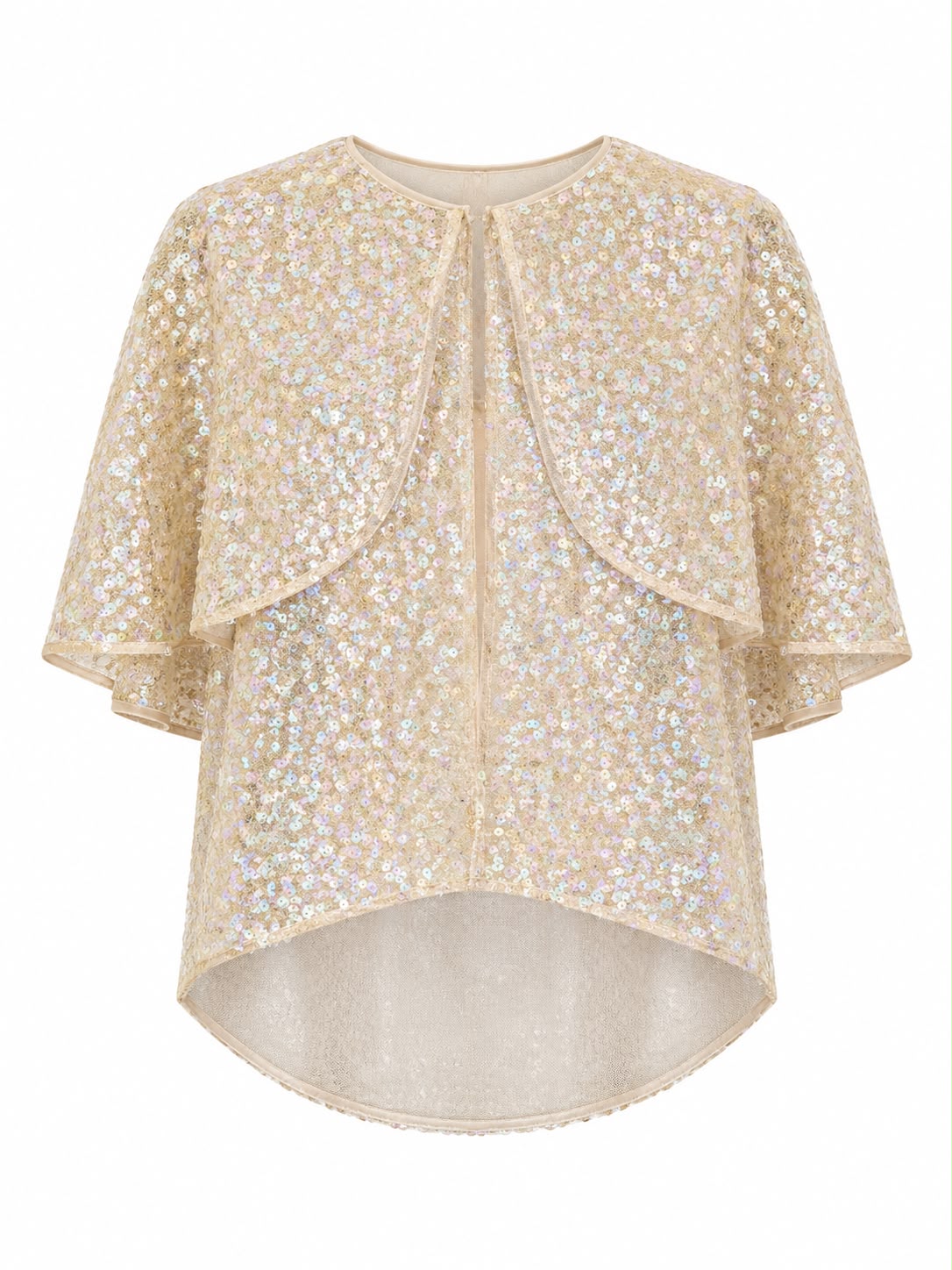 Blusa Capa Aquamarine Paetê