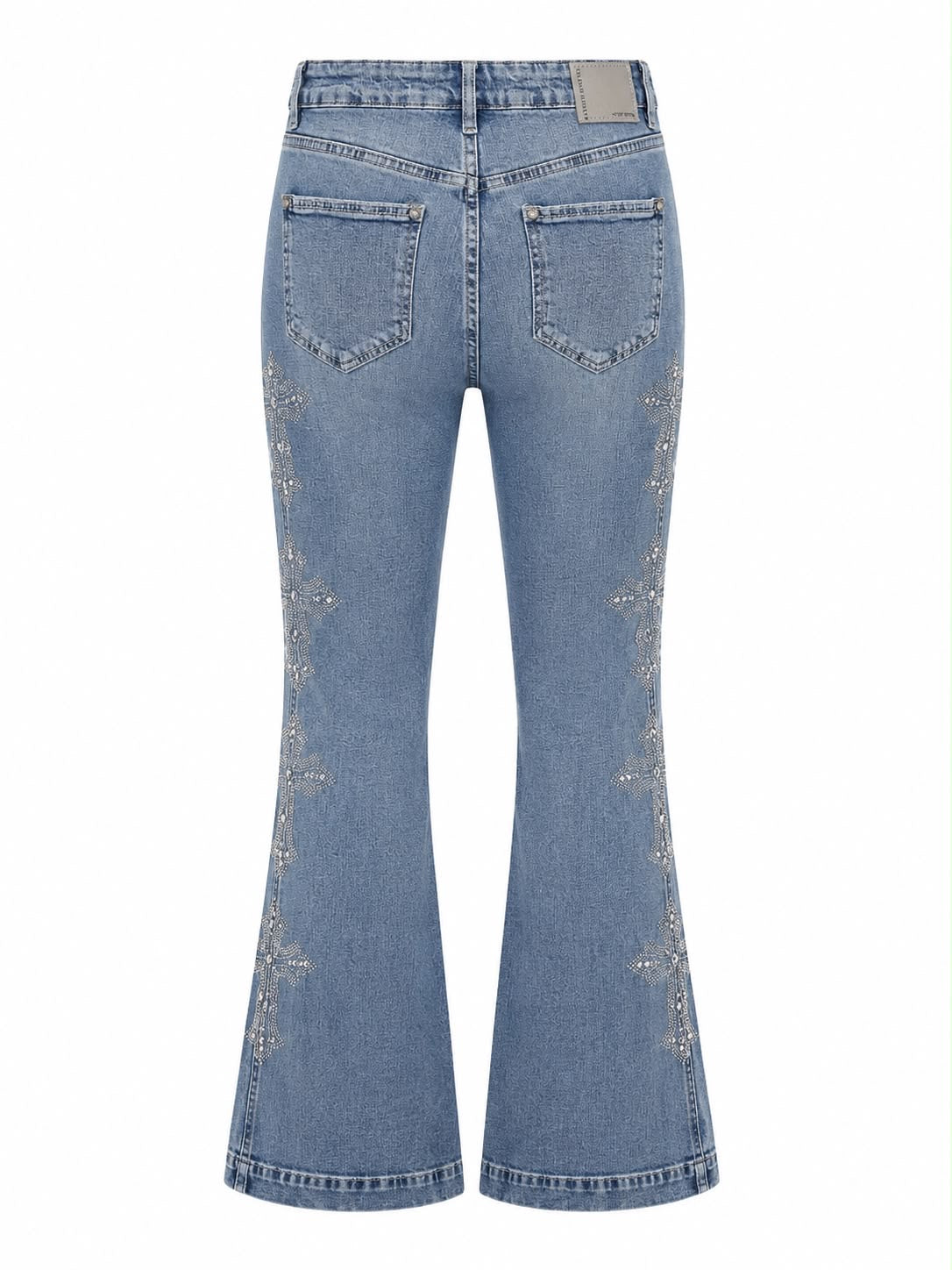 Calça Jeans Self com Strass Estampa