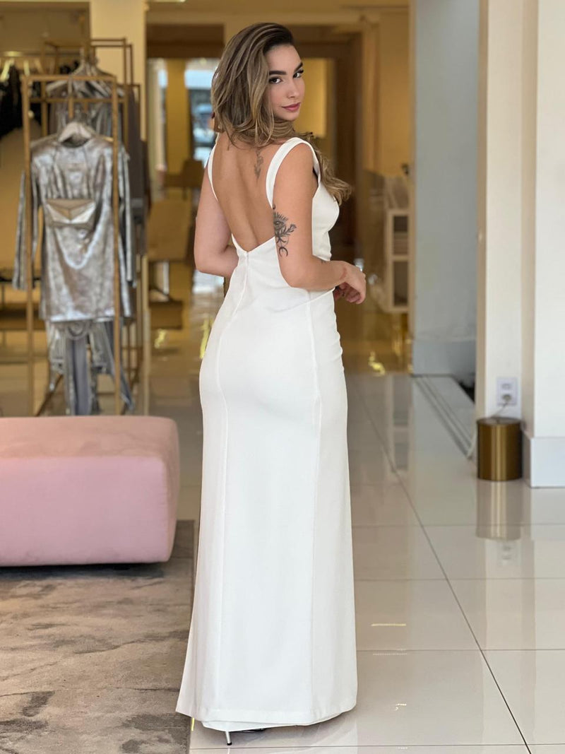Vestido Longo Cut Out Assimetrico