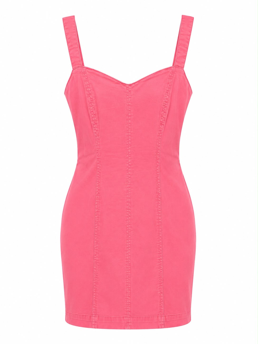 Vestido Sarja Curto Recortes