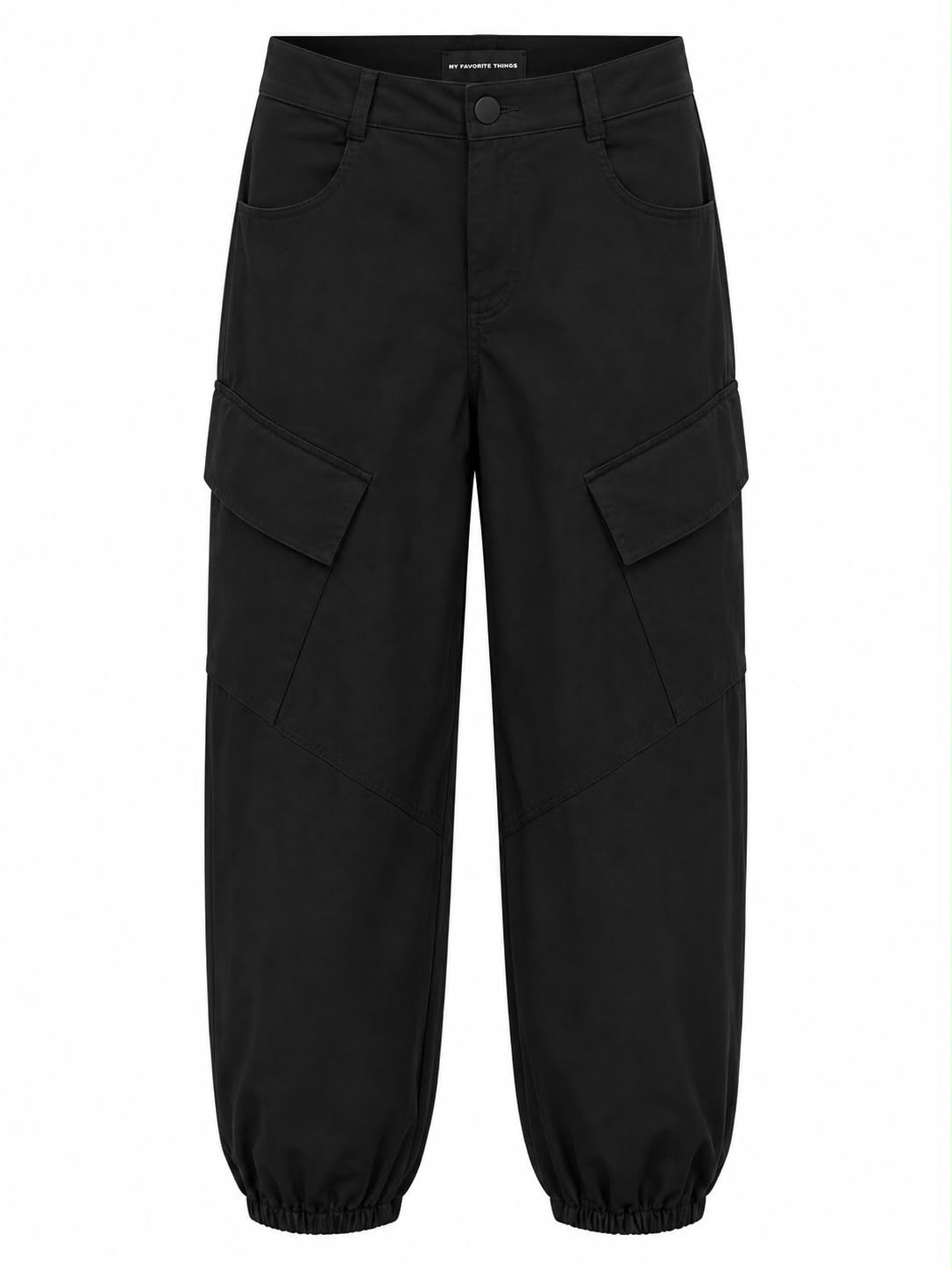 Calça Cargo Cintura Média com Bolsos na Lateral