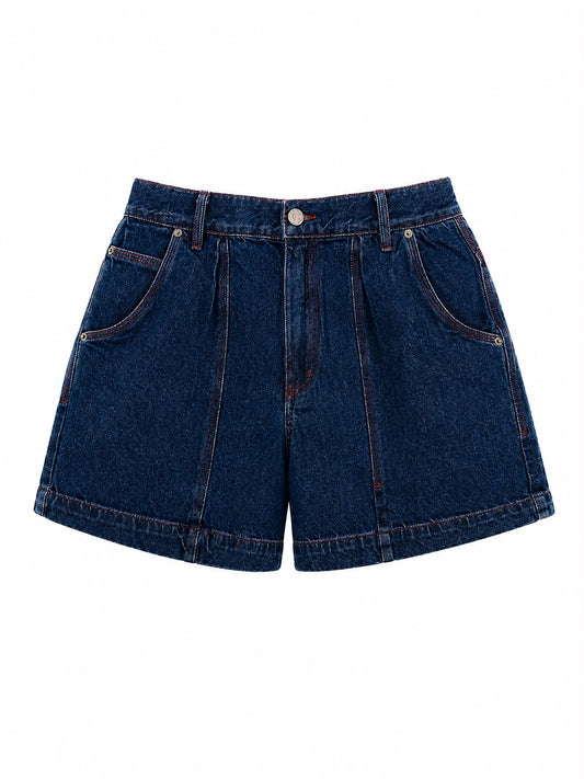 Short Jeans Pesponto Bardeaux