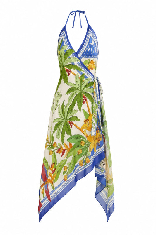 Vestido Midi Conhecer Destino Tropical